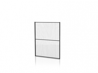 Tvoros segmentas su tvirtinimo detal. (Tinklo akutė 30x50mm, H=1300 W=0500mm, RAL9011)