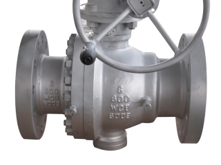 API 6D 2-PC Trunnion Ball Valves, ASTM A216 WCB, Flanged RF, Gear Operator, Class 600, 6 Inch